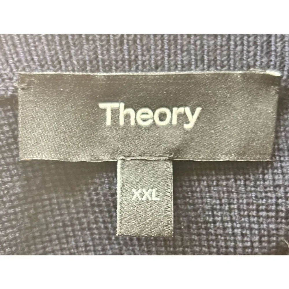 Theory Men's Kenny Striped Wool Sweater in Navy Stripes NWT Size XXL